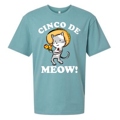 Cinco De Meow! Mayo Funny Mexican Cat Sueded Cloud Jersey T-Shirt