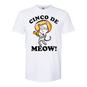 Cinco De Meow! Mayo Funny Mexican Cat Softstyle CVC T-Shirt