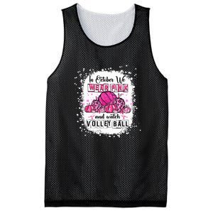 Cute In October We Wear Pink Volleyball Breast Cancer Awareness Gift Mesh Reversible Basketball Jersey Tank