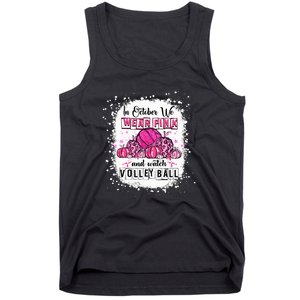 Cute In October We Wear Pink Volleyball Breast Cancer Awareness Gift Tank Top