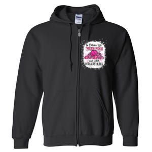 Cute In October We Wear Pink Volleyball Breast Cancer Awareness Gift Full Zip Hoodie