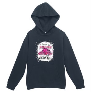 Cute In October We Wear Pink Volleyball Breast Cancer Awareness Gift Urban Pullover Hoodie