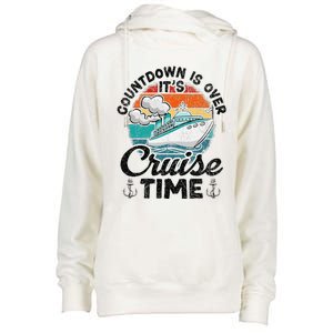 Countdown Is Over ItS Cruise Time Womens Funnel Neck Pullover Hood