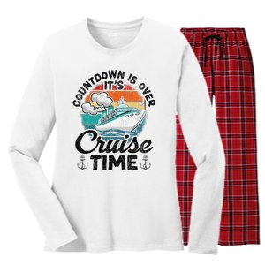 Countdown Is Over ItS Cruise Time Women's Long Sleeve Flannel Pajama Set 