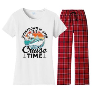 Countdown Is Over ItS Cruise Time Women's Flannel Pajama Set