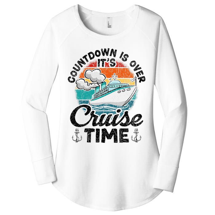 Countdown Is Over ItS Cruise Time Women's Perfect Tri Tunic Long Sleeve Shirt