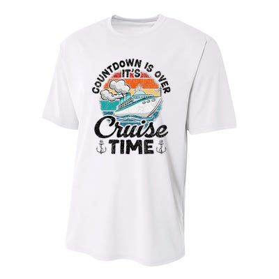 Countdown Is Over ItS Cruise Time Youth Performance Sprint T-Shirt