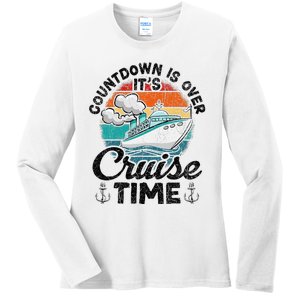 Countdown Is Over ItS Cruise Time Ladies Long Sleeve Shirt