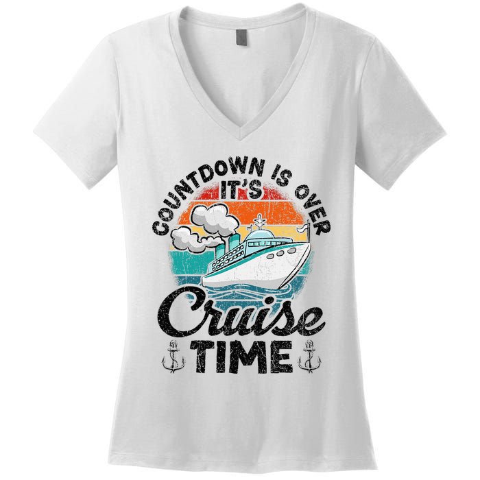 Countdown Is Over ItS Cruise Time Women's V-Neck T-Shirt