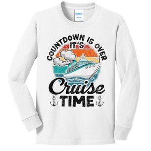 Countdown Is Over ItS Cruise Time Kids Long Sleeve Shirt