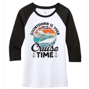 Countdown Is Over ItS Cruise Time Women's Tri-Blend 3/4-Sleeve Raglan Shirt