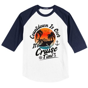 Countdown Is Over ItS Cruise Time Family Cruising Couples Baseball Sleeve Shirt