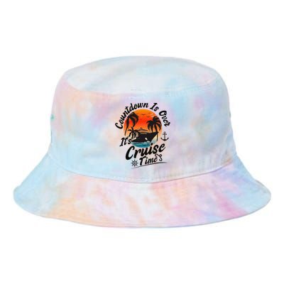 Countdown Is Over ItS Cruise Time Family Cruising Couples Tie Dye Newport Bucket Hat