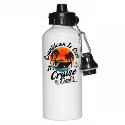 Countdown Is Over ItS Cruise Time Family Cruising Couples Aluminum Water Bottle