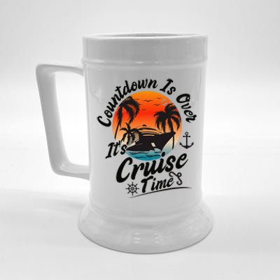 Countdown Is Over ItS Cruise Time Family Cruising Couples Beer Stein