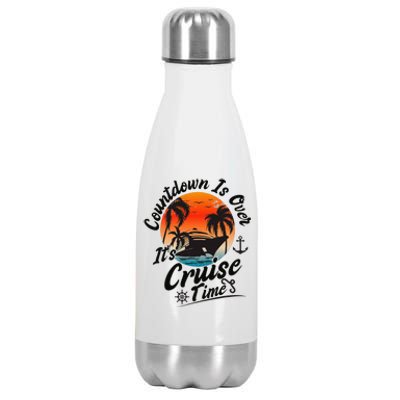 Countdown Is Over ItS Cruise Time Family Cruising Couples Stainless Steel Insulated Water Bottle