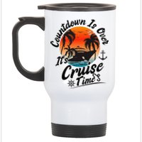 Countdown Is Over ItS Cruise Time Family Cruising Couples Stainless Steel Travel Mug