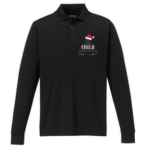 Christmas I'm Oldest Child I Make The Rules Christmas Lights Xmas Performance Long Sleeve Polo