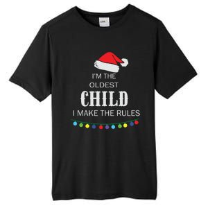 Christmas I'm Oldest Child I Make The Rules Christmas Lights Xmas Tall Fusion ChromaSoft Performance T-Shirt