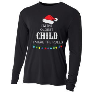 Christmas I'm Oldest Child I Make The Rules Christmas Lights Xmas Cooling Performance Long Sleeve Crew