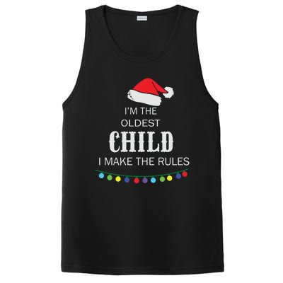 Christmas I'm Oldest Child I Make The Rules Christmas Lights Xmas PosiCharge Competitor Tank