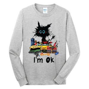 Cats Im Ok Funny Quilting Love Cats Tall Long Sleeve T-Shirt