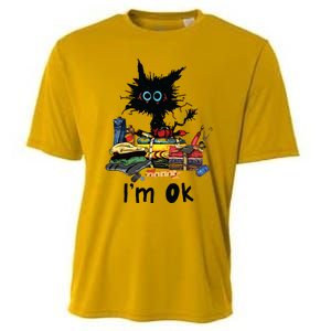 Cats Im Ok Funny Quilting Love Cats Cooling Performance Crew T-Shirt