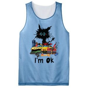 Cats Im Ok Funny Quilting Love Cats Mesh Reversible Basketball Jersey Tank