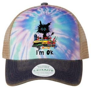 Cats Im Ok Funny Quilting Love Cats Legacy Tie Dye Trucker Hat