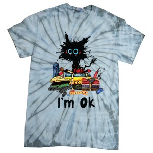 Cats Im Ok Funny Quilting Love Cats Tie-Dye T-Shirt