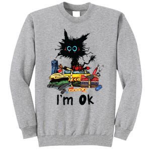 Cats Im Ok Funny Quilting Love Cats Tall Sweatshirt