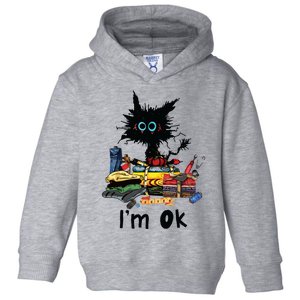 Cats Im Ok Funny Quilting Love Cats Toddler Hoodie