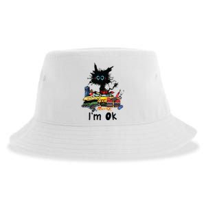 Cats Im Ok Funny Quilting Love Cats Sustainable Bucket Hat