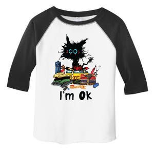 Cats Im Ok Funny Quilting Love Cats Toddler Fine Jersey T-Shirt