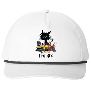 Cats Im Ok Funny Quilting Love Cats Snapback Five-Panel Rope Hat