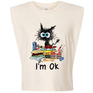 Cats Im Ok Funny Quilting Love Cats Garment-Dyed Women's Muscle Tee