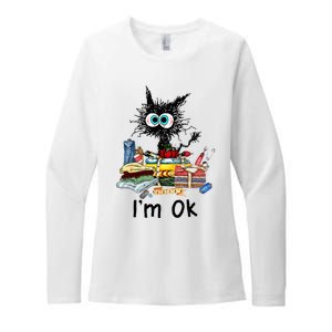 Cats Im Ok Funny Quilting Love Cats Womens CVC Long Sleeve Shirt