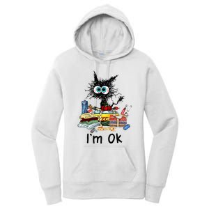 Cats Im Ok Funny Quilting Love Cats Women's Pullover Hoodie