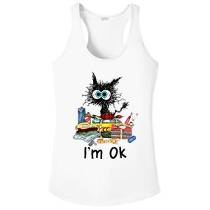 Cats Im Ok Funny Quilting Love Cats Ladies PosiCharge Competitor Racerback Tank