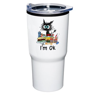 Cats Im Ok Funny Quilting Love Cats Tumbler