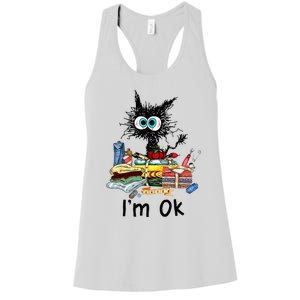 Cats Im Ok Funny Quilting Love Cats Women's Racerback Tank