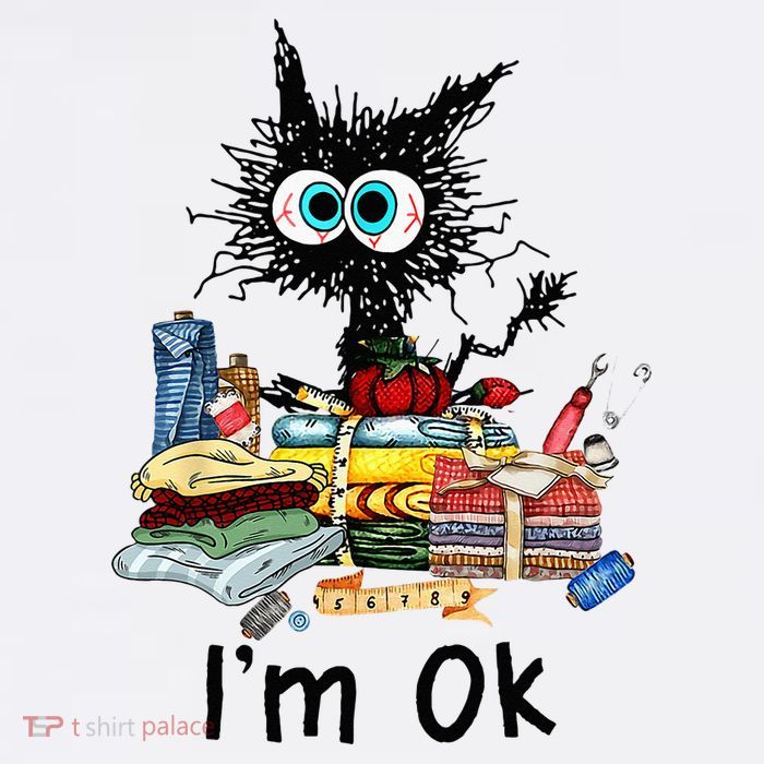 Cats Im Ok Funny Quilting Love Cats Baby Bodysuit