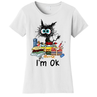 Cats Im Ok Funny Quilting Love Cats Women's T-Shirt