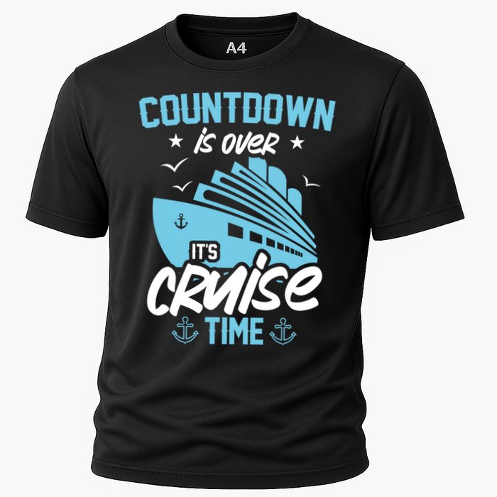 Countdown Is Over Its Cruise Time Critic Pirate Gift Cooling Performance Crew T-Shirt