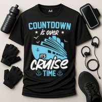 Countdown Is Over Its Cruise Time Critic Pirate Gift Cooling Performance Crew T-Shirt