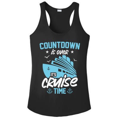 Countdown Is Over Its Cruise Time Critic Pirate Gift Ladies PosiCharge Competitor Racerback Tank