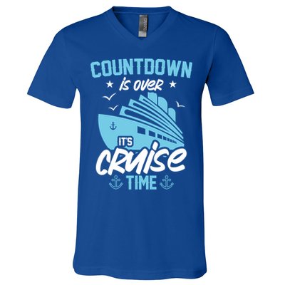 Countdown Is Over Its Cruise Time Critic Pirate Gift V-Neck T-Shirt