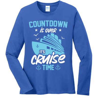 Countdown Is Over Its Cruise Time Critic Pirate Gift Ladies Long Sleeve Shirt
