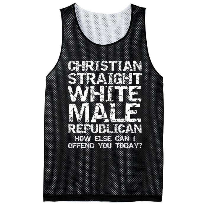 Can I Offend You? Christian Straight White Male Republican Mesh Reversible Basketball Jersey Tank