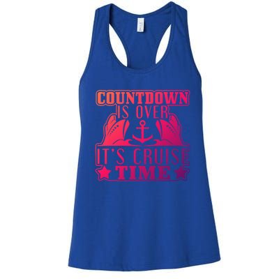 Countdown Is Over Its Cruise Time Holiday Gift Women's Racerback Tank